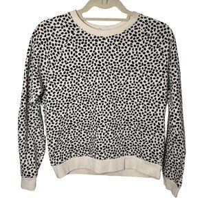 Levi's Women’s  Ivory/Black Animal Print Crewneck Sweatshirt Size Small